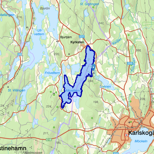Map showing the fishing area.