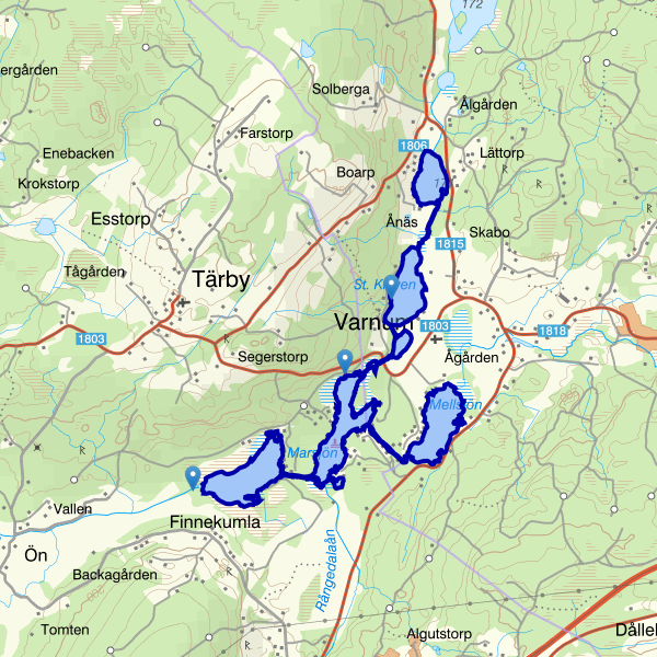 Map showing the fishing area.