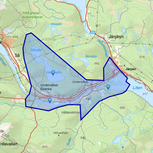 Karta som visar fiskeområdet