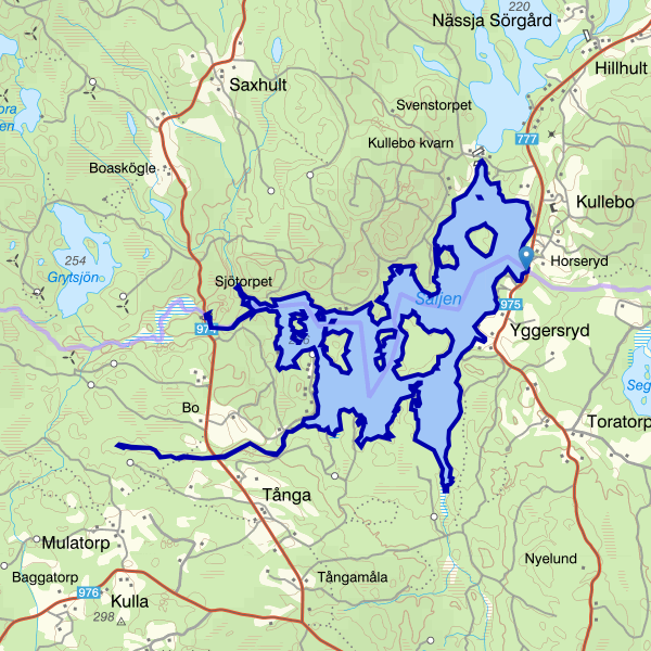Map showing the fishing area.