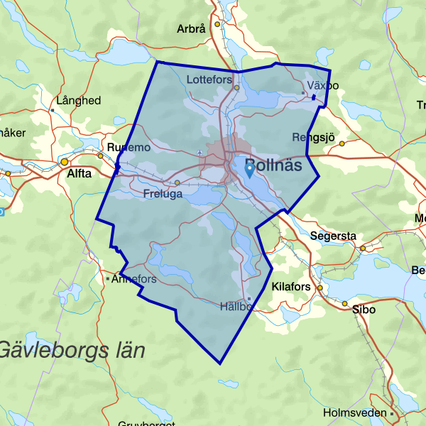 Map showing the fishing area.