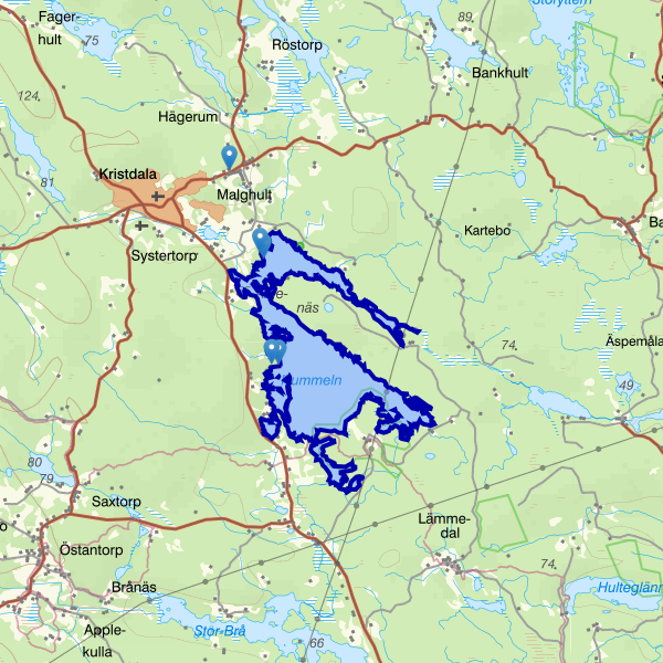 Map showing the fishing area.