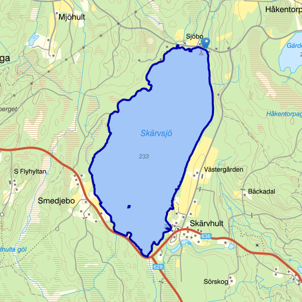 Karta som visar fiskeområdet