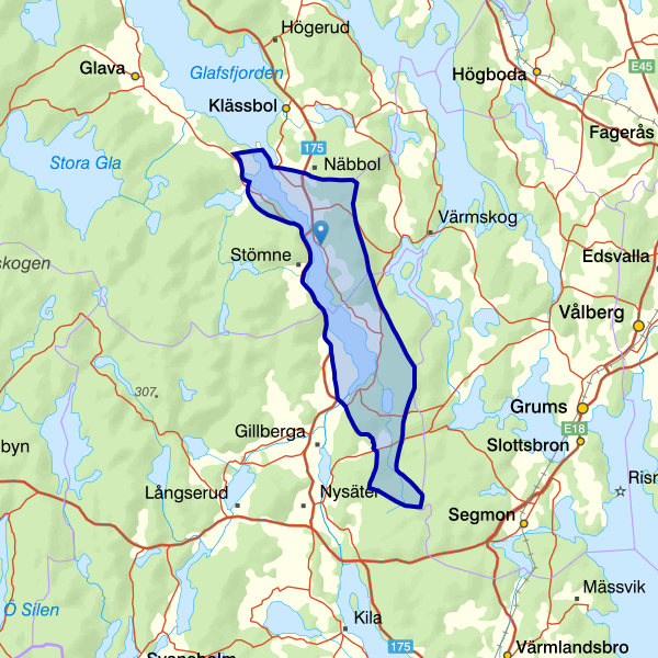 Map showing the fishing area.
