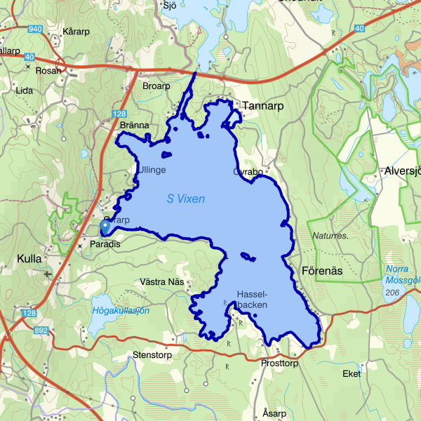 Map showing the fishing area.