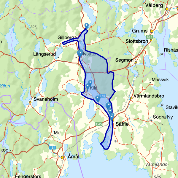 Karta som visar fiskeområdet
