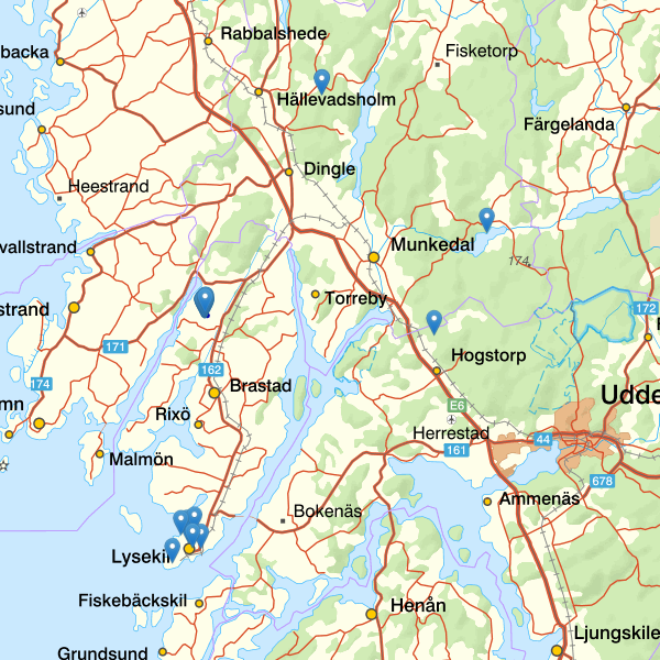 Map showing the fishing area.