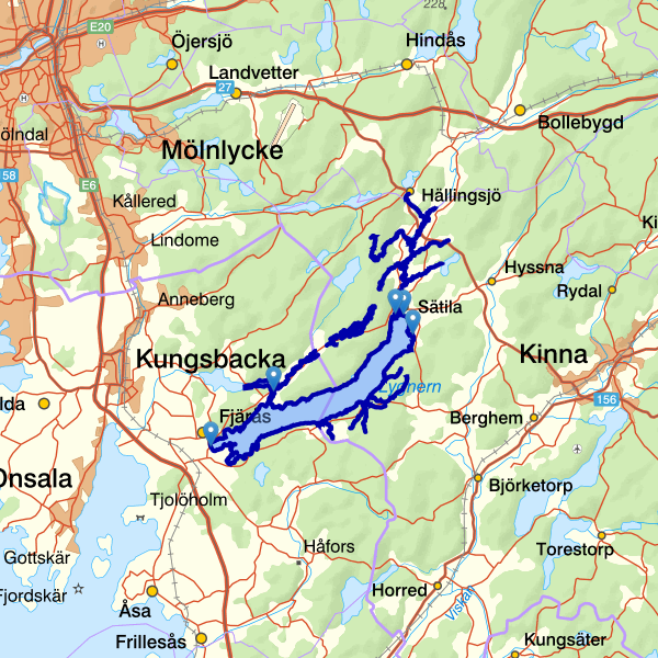 Kartta kalastusalueesta.