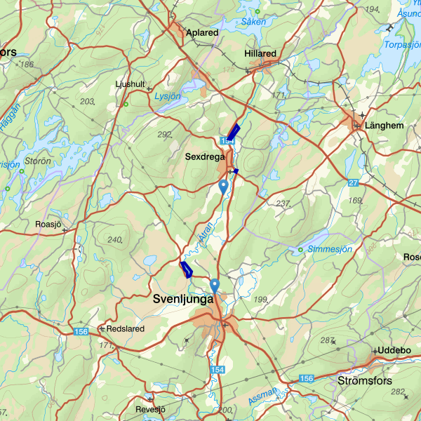 Map showing the fishing area.