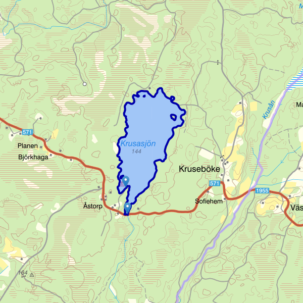 Kartta kalastusalueesta.