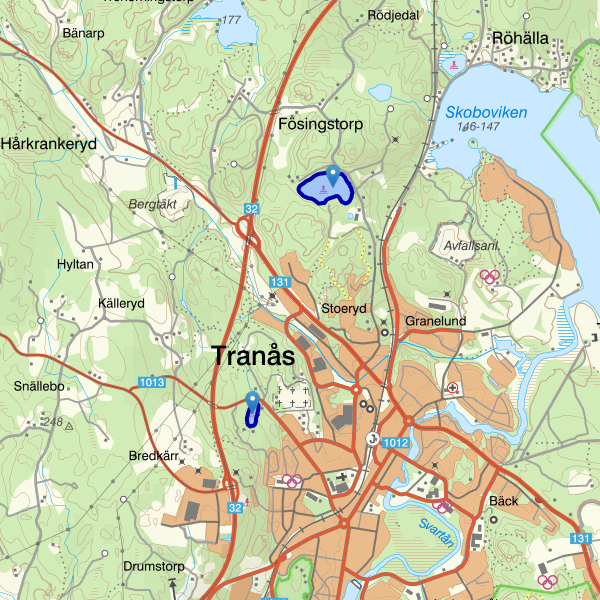 Map showing the fishing area.