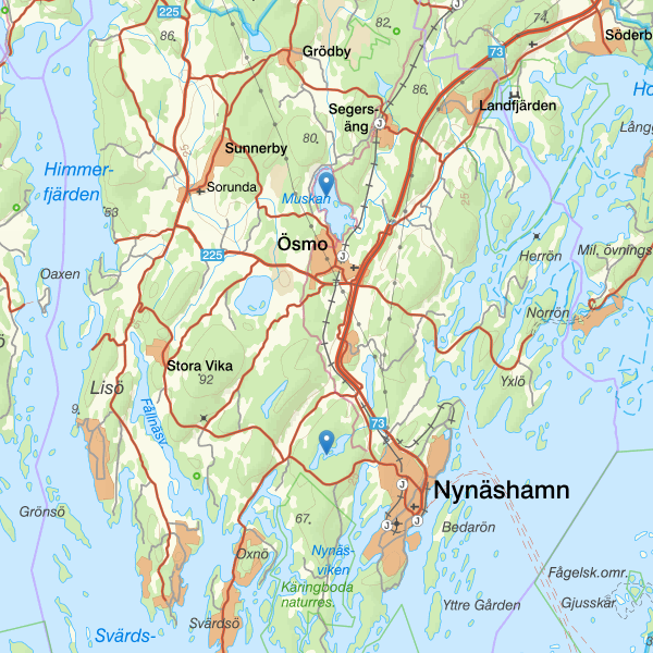 Karta som visar fiskeområdet