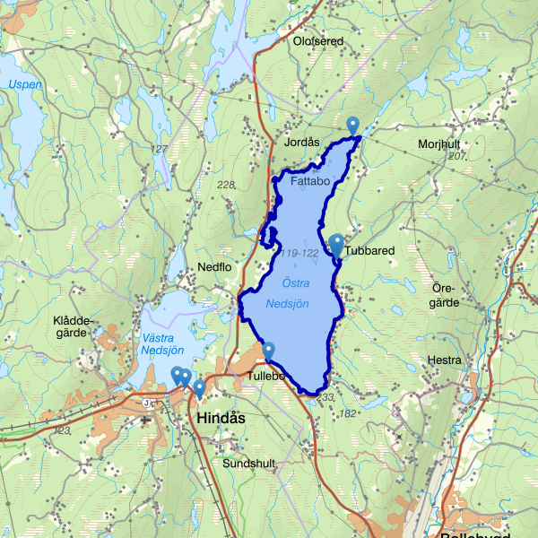 Karta som visar fiskeområdet