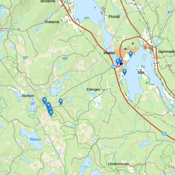 Karta som visar fiskeområdet