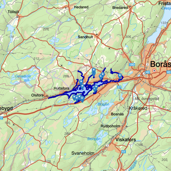 Map showing the fishing area.