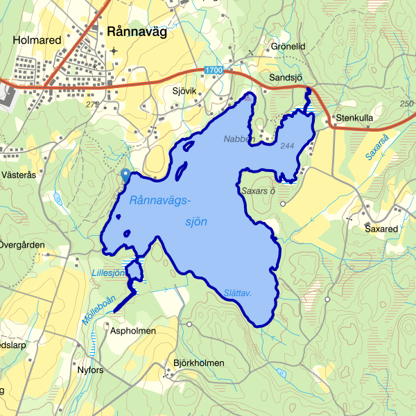 Karte mit dem Angelgebiet.