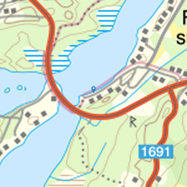 Map showing the fishing area.