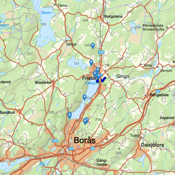 Map showing the fishing area.