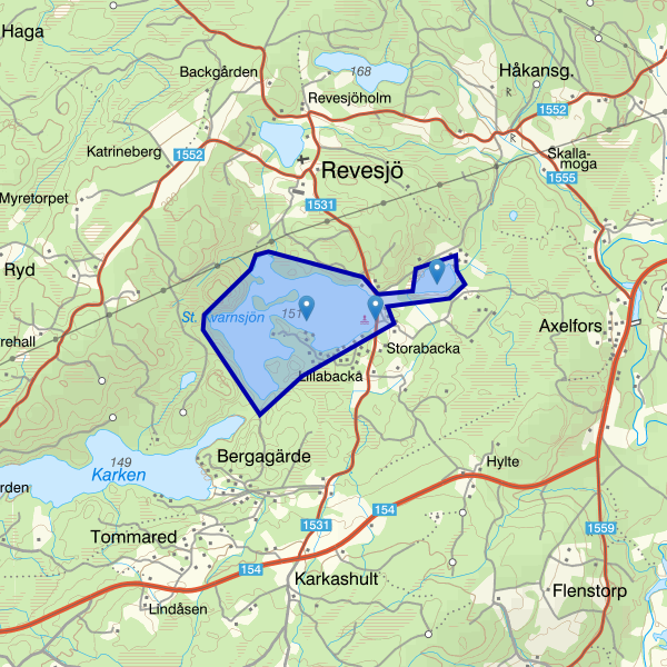 Map showing the fishing area.