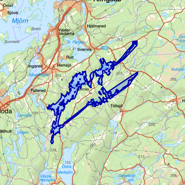 Map showing the fishing area.