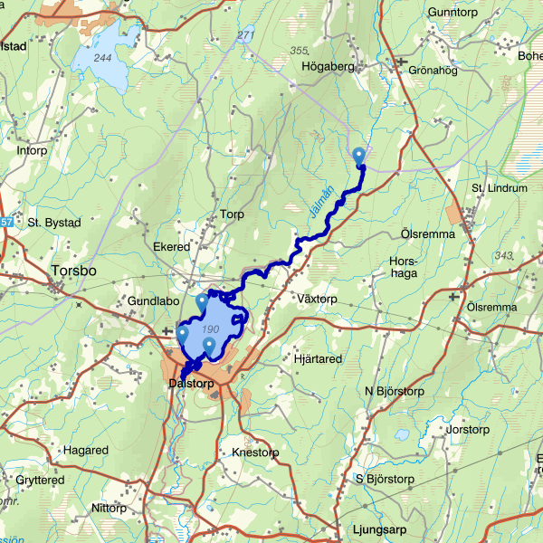 Map showing the fishing area.