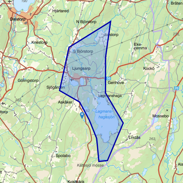Map showing the fishing area.