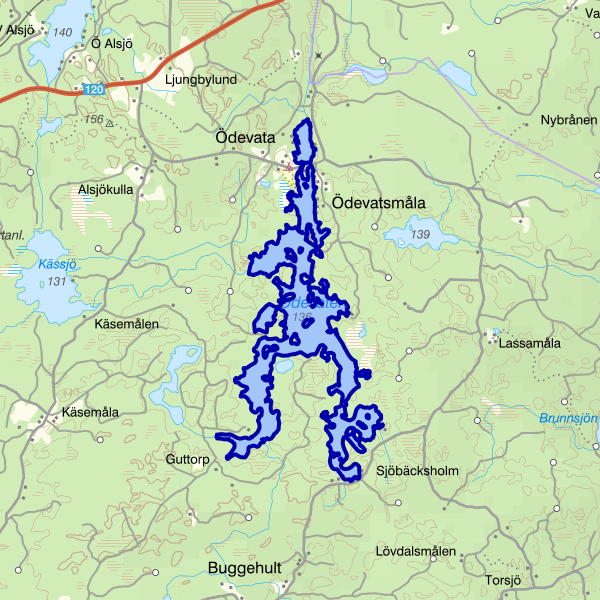 Map showing the fishing area.