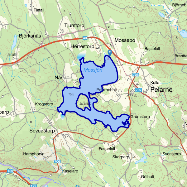 Map showing the fishing area.