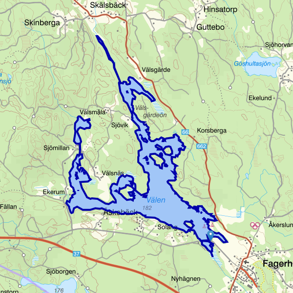 Karta som visar fiskeområdet