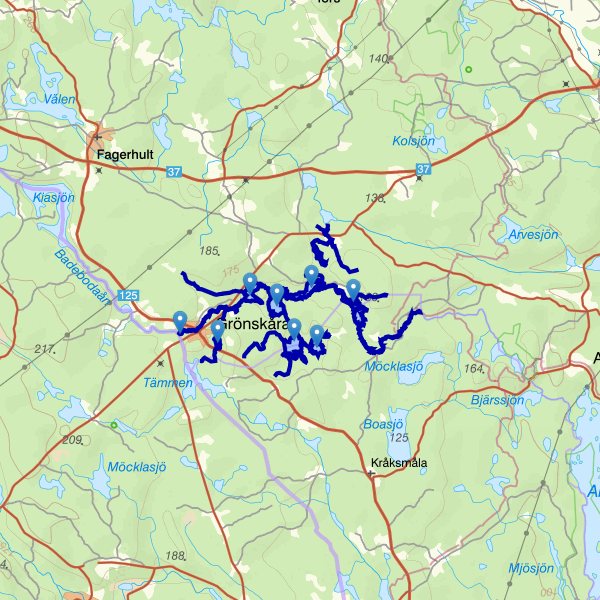Map showing the fishing area.
