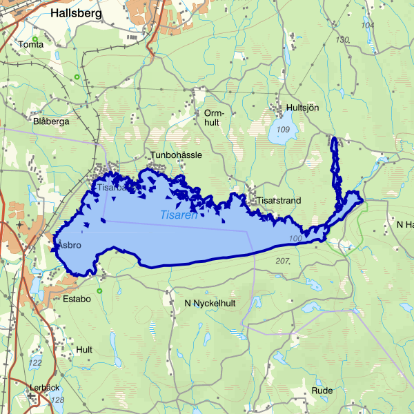 Map showing the fishing area.