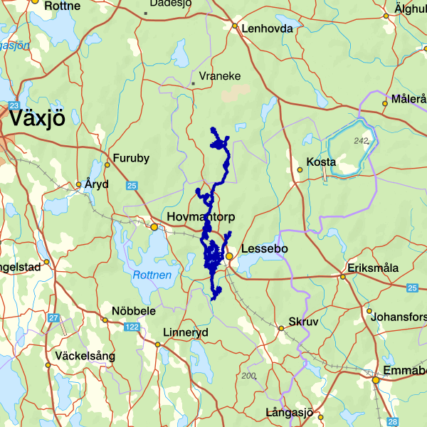 Map showing the fishing area.