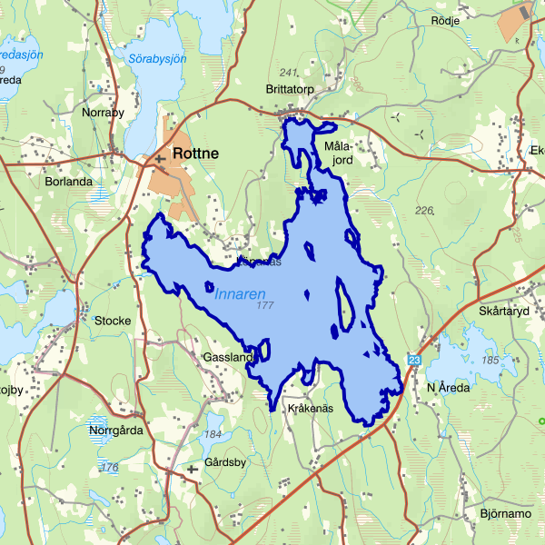 Karta som visar fiskeområdet