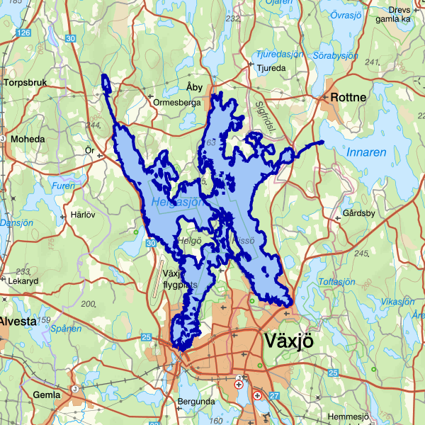 Kartta kalastusalueesta.