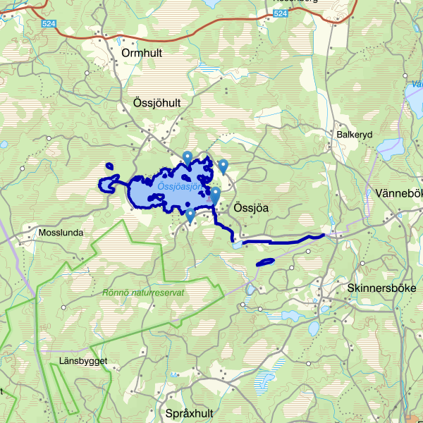 Karta som visar fiskeområdet