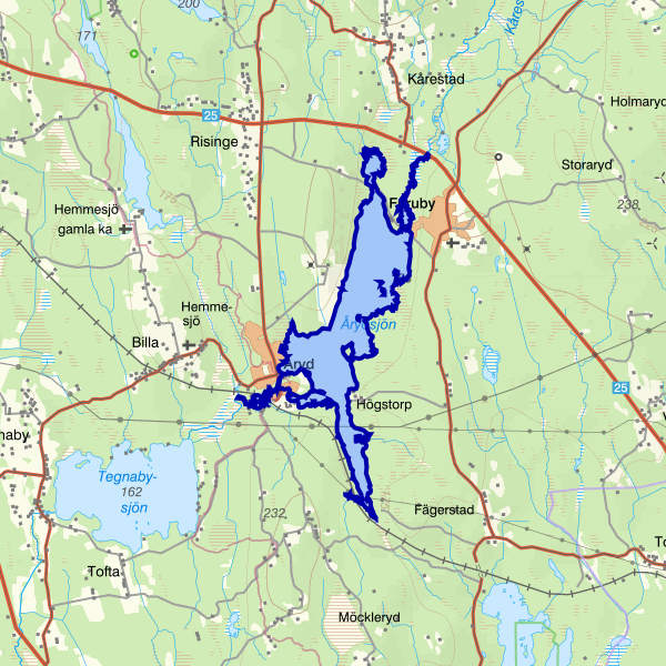 Map showing the fishing area.