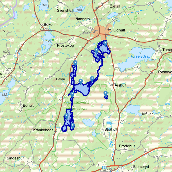 Kartta kalastusalueesta.