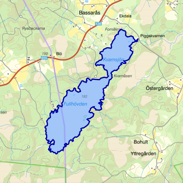 Map showing the fishing area.