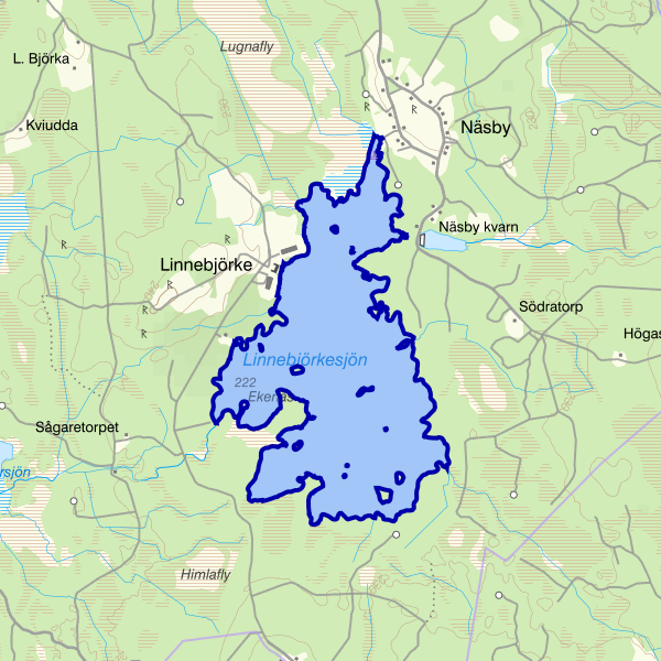 Map showing the fishing area.