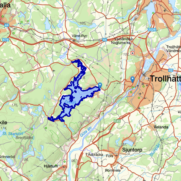 Map showing the fishing area.