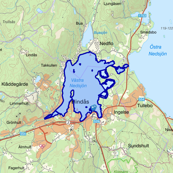 Map showing the fishing area.