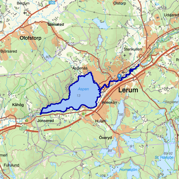 Map showing the fishing area.