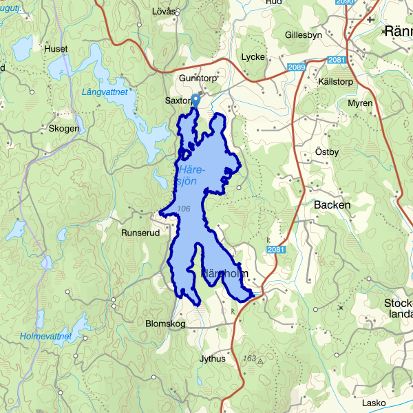 Map showing the fishing area.
