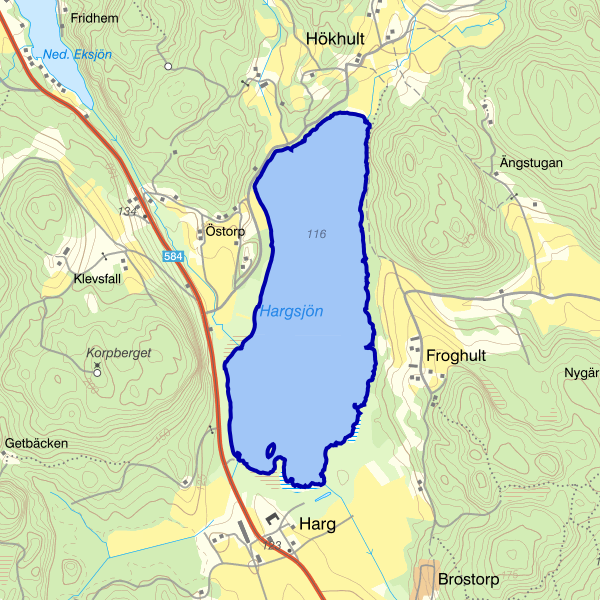Map showing the fishing area.