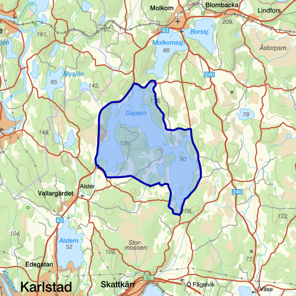 Map showing the fishing area.