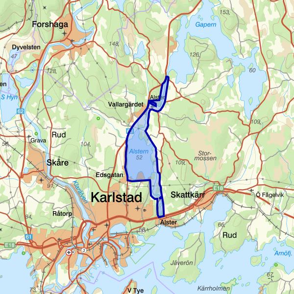 Karta som visar fiskeområdet