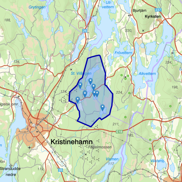 Kartta kalastusalueesta.