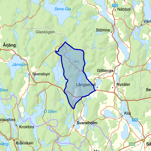 Kartta kalastusalueesta.