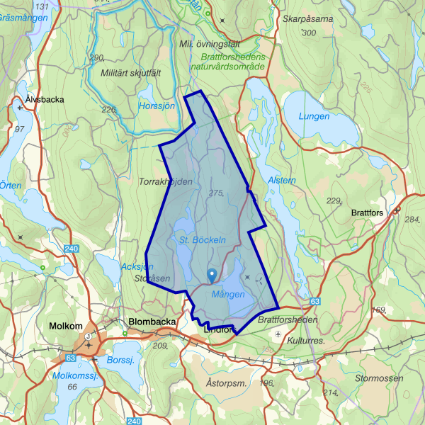 Map showing the fishing area.
