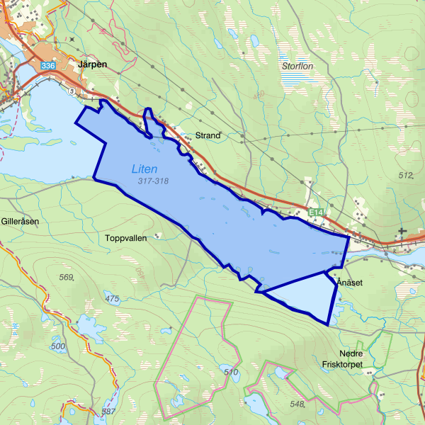 Map showing the fishing area.